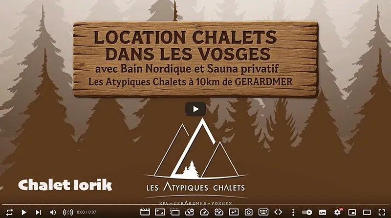 Vidéo Chalet Iorik – Les Atypiques Chalets Location chalet Gérardmer A-Frame avec bain nordique privatif